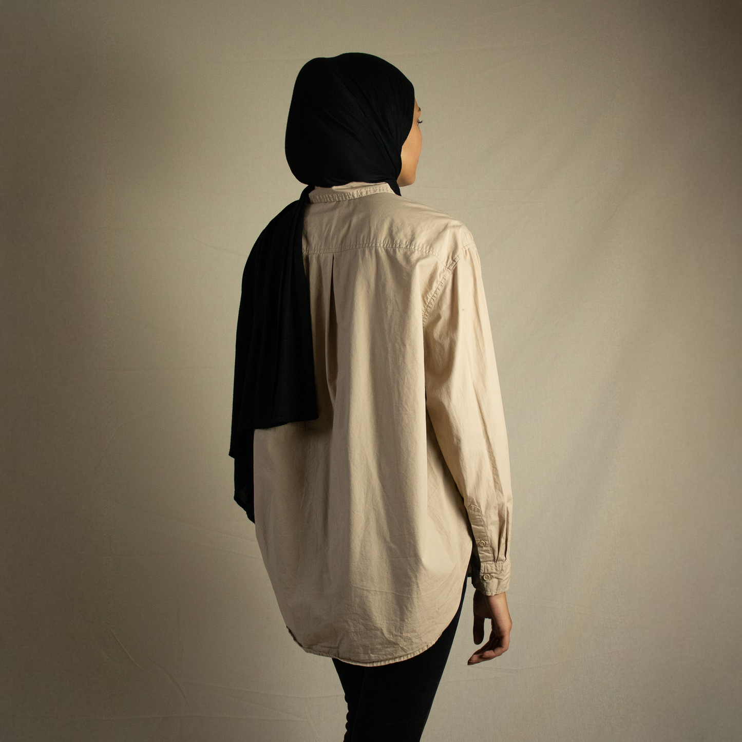 Beige button up oversized shirt
