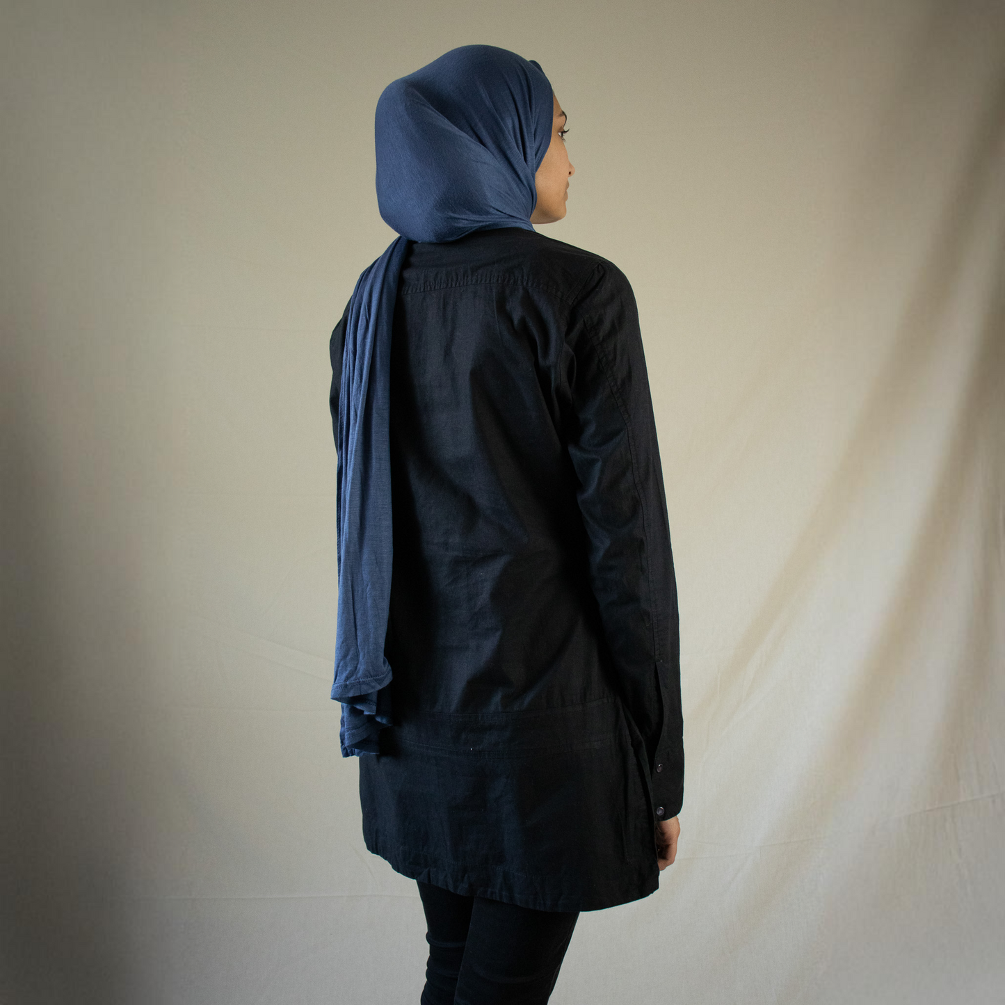 Black dress shirt with floral detail