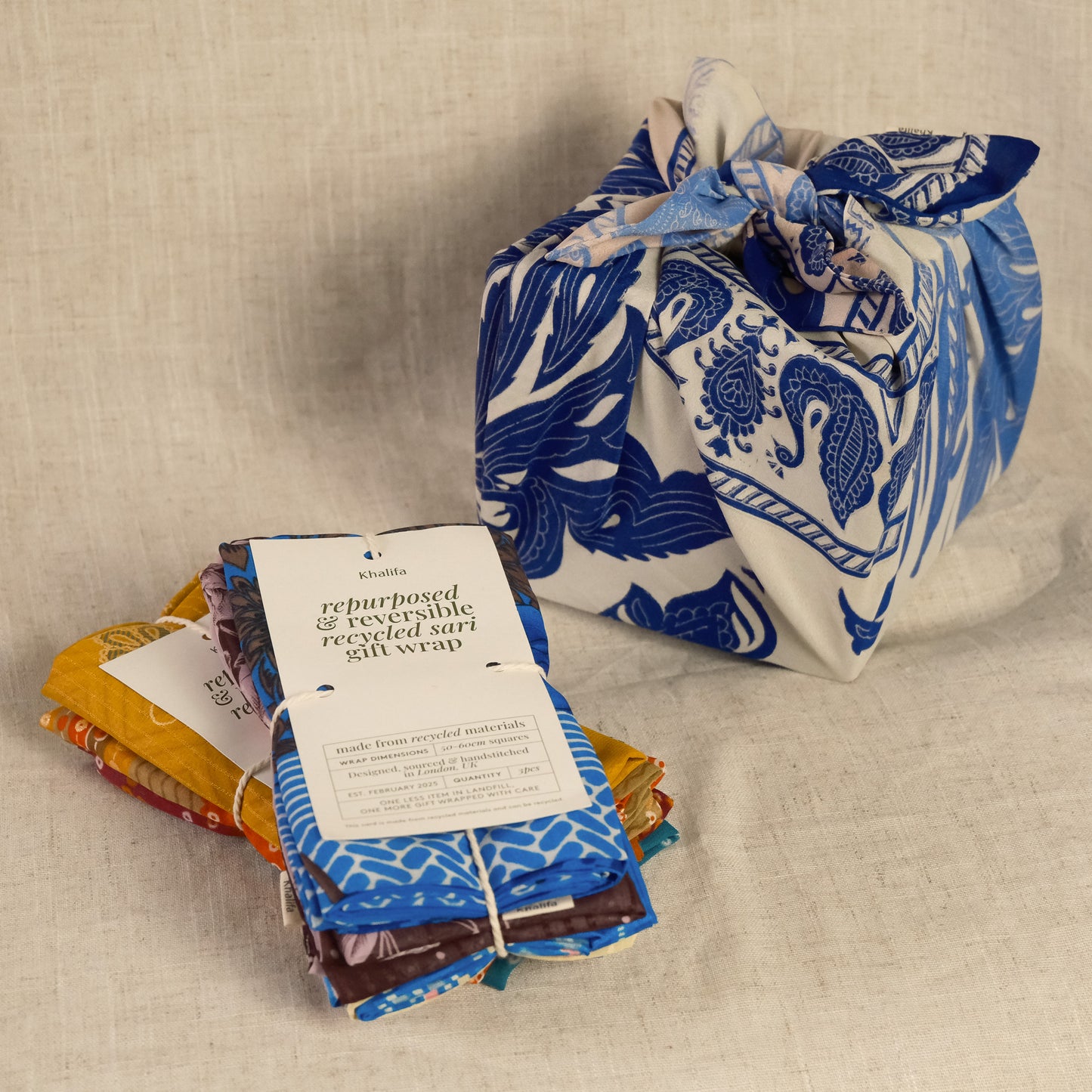 Sari Gift Wrap (Set of 3) | Repurposed & Reversible