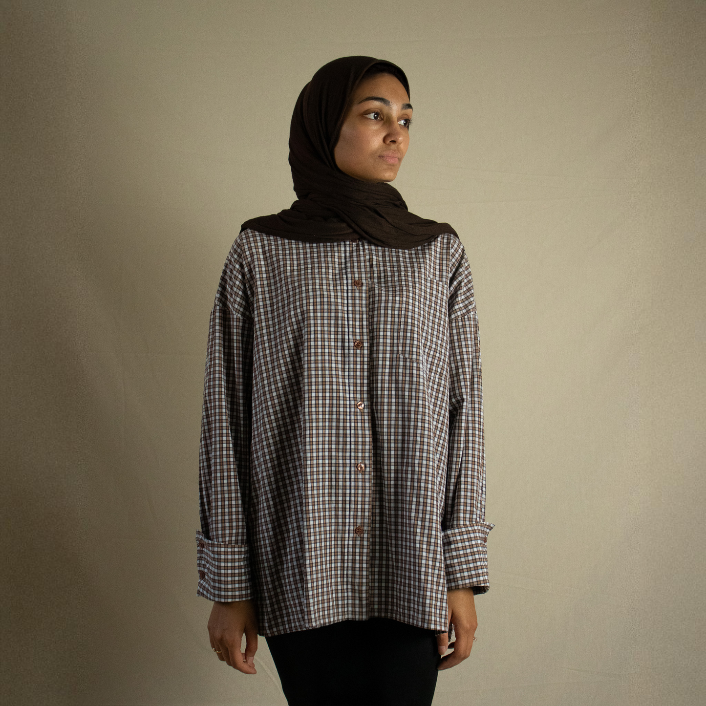 Gingham oversized shirt