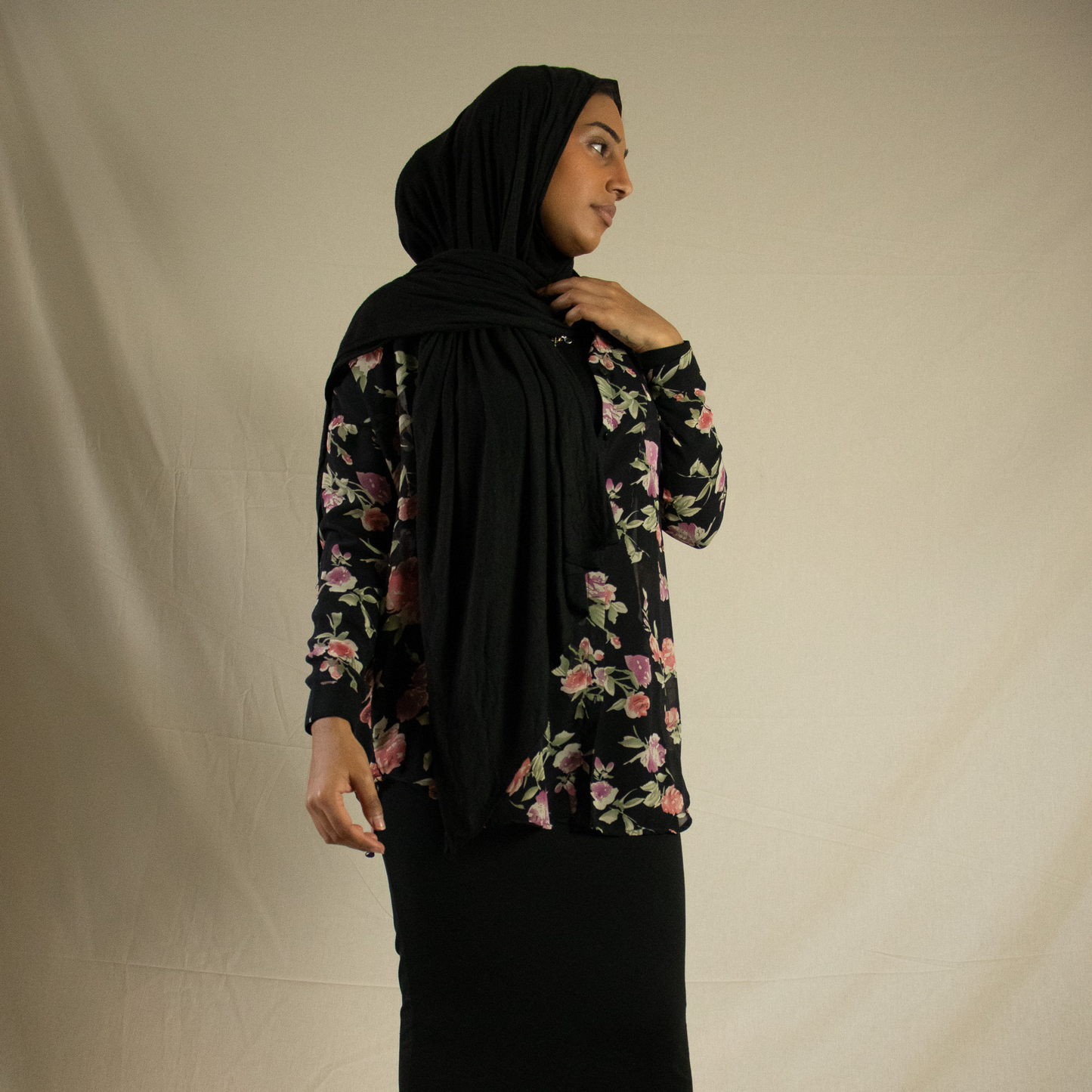 Sheer floral button up blouse