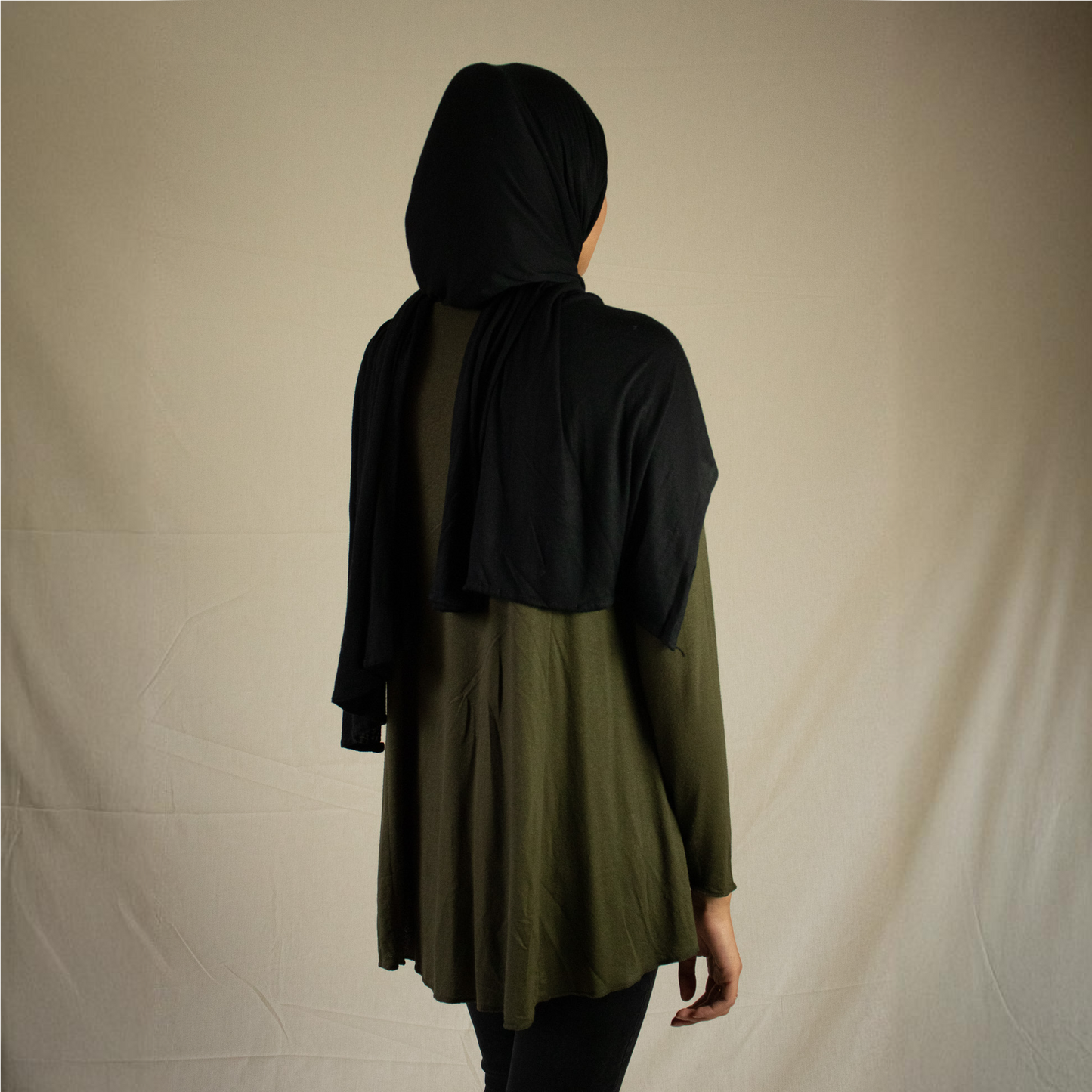 Khaki buttery soft high low blouse