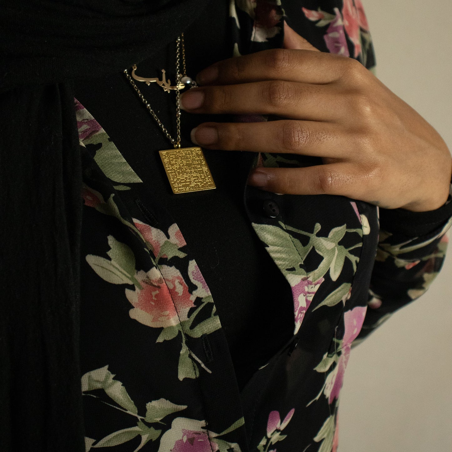 Sheer floral button up blouse