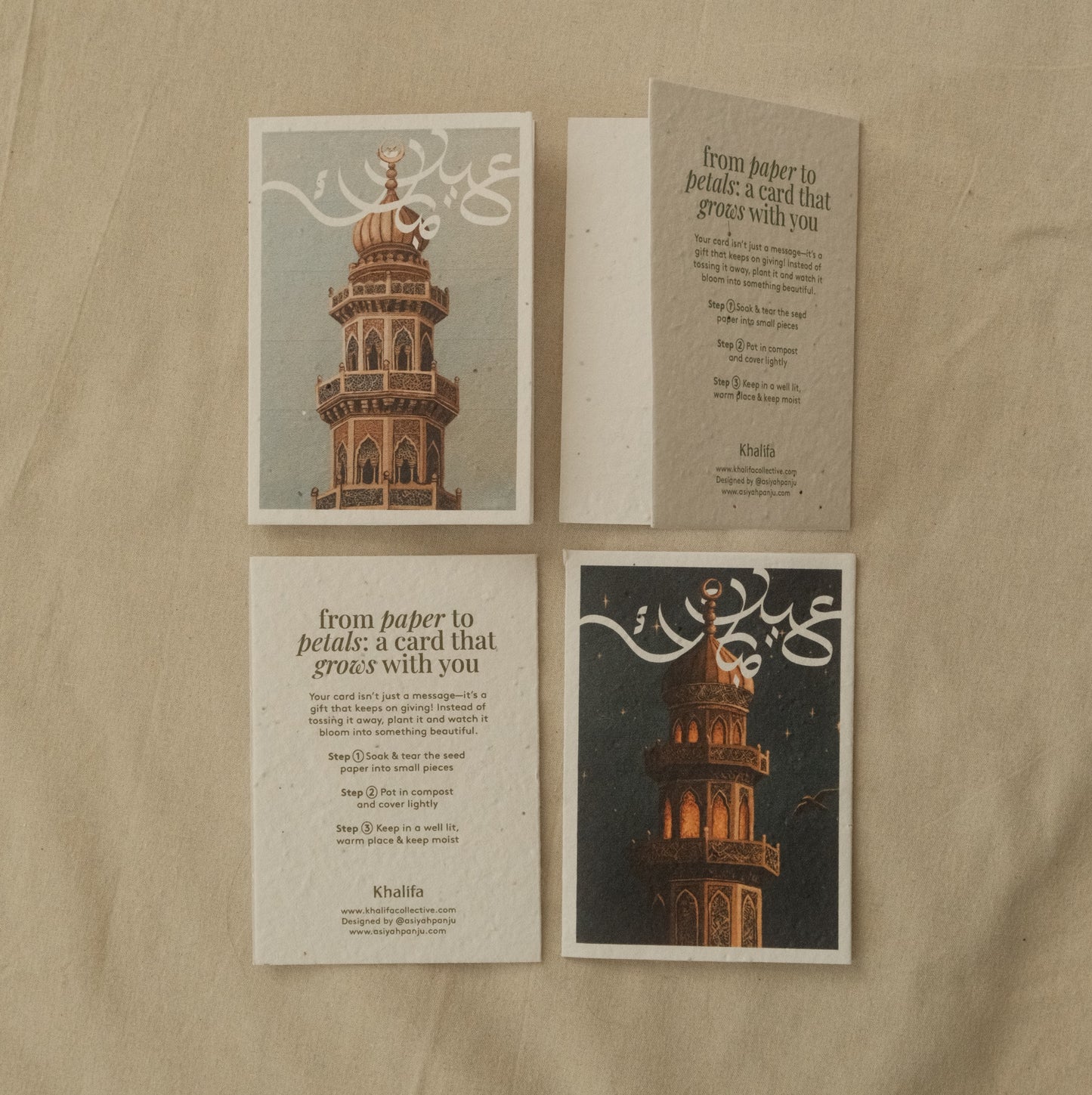 Plantable Wildflower Eid Cards | Minarets (SET OF 2)