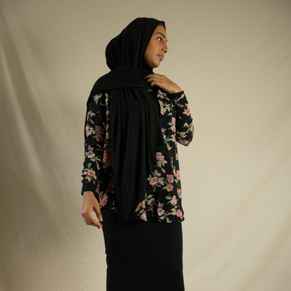 Sheer floral button up blouse